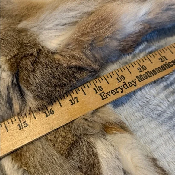 Beautiful Vintage Rabbit Hair Jacket Multicolor Fur Zip Up Womens Fits Small Y2K - Picture 7 of 10